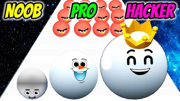 Snow Roll.io - NOOB vs PRO vs HACKER