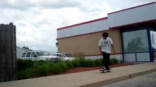 Clean tre flip off small ledge
