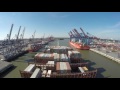 Time lapse of Margrethe Maersk´s departure from Hamburg