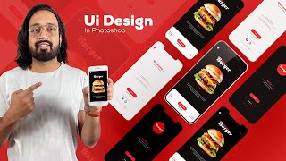 Create Food App UI Design in Photoshop | Photoshop Tutorial screenshot 2