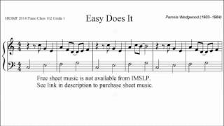 HKSMF 66th Piano 2014 Class 102 Grade 1 Wedgwood Easy Does It Sheet Music 校際音樂節