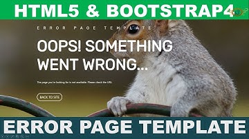 Create Error Page Template Using HTML5, CSS3 & Bootstrap4 | Example 2