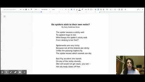 Poetry - Do spiders stick to their own webs?