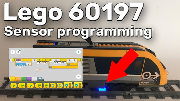 Lego train 60197 and powered up sensor 88007 programming and demonstration