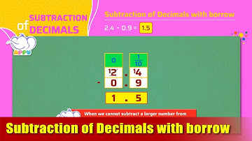 G4 - Module 28 - Ex2 - Subtraction of Decimals with borrow | Appu Series | Grade 4 Math Learning