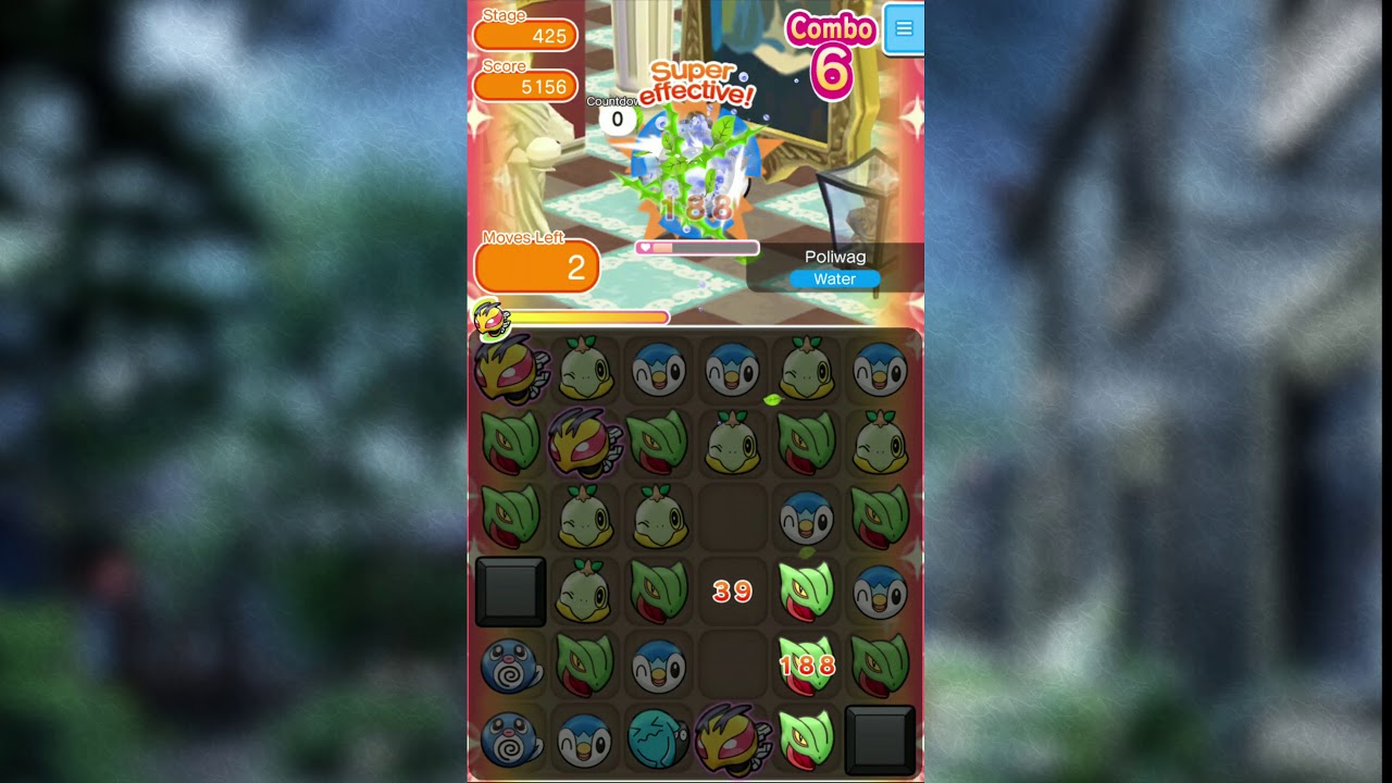 Pokemon Shuffle Main Stage 425 Poliwag Youtube