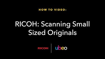 RICOH: Scanning Small Sized Originals