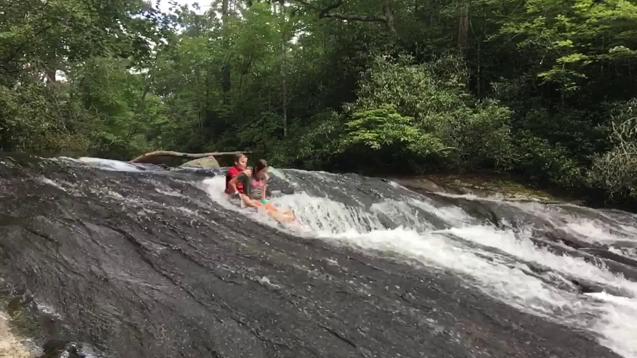 Fun at Cashiers Sliding Rock Cashiers, NC YouTube