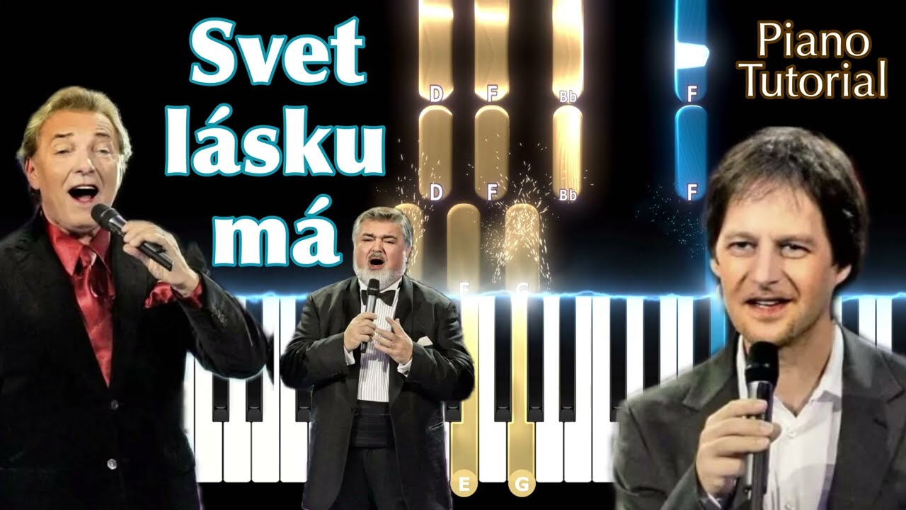 Svet lásku má ♥️ na klavíri 🎹 úroveň 1 a 2 zahrajte si krásnu pieseň P. Haberu, K. Gotta a Dvorského