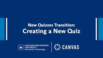 Create New Quizzes in Canvas