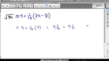 Linear Approximation Square Root Example