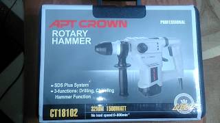 فتح صندوق ومراجعه كامله لهيلتى Rotary Hammer Apt Crown 1500W