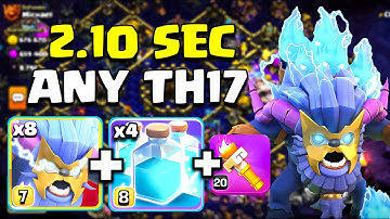 TH17 Super Yeti + Kloon + Heroïsche Torch-aanvalsstrategie | Th17 Rank Battle Attack-strategie in...