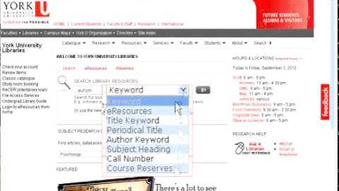 The Catalogue: Basic Search