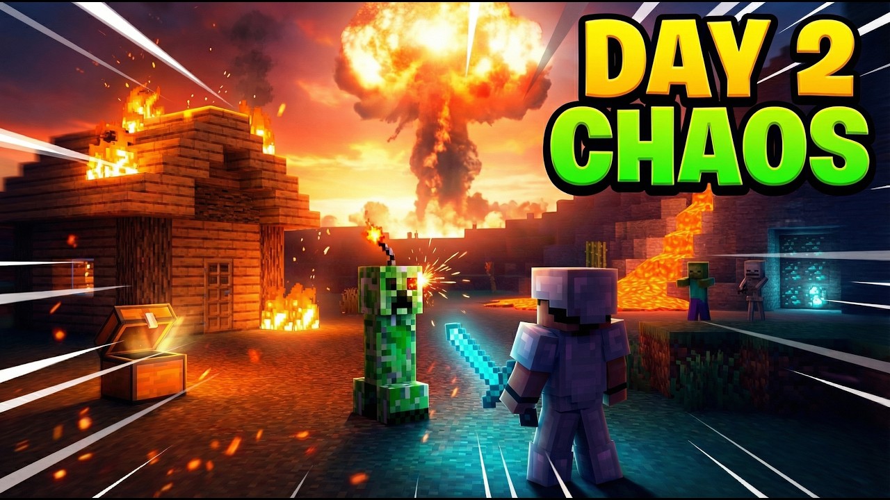 🔴 LIVE Minecraft Survival Hindi | Day 2 Begins 🔥 - YouTube