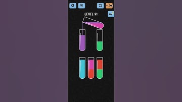 Water Color Sort Level 91 Walkthrough Solution iOS/Android