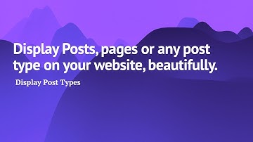Display Post Types: WordPress Plugins to Display your posts, pages or any custom post types