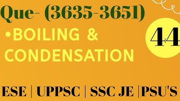 Heat Transfer- Boiling and Condensation | ESE | SSC JE | UPPSC AE | PSU