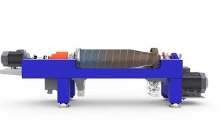 Animation | Alfa Laval wastewater treatment decanter centrifuge for sludge thickening and dewatering