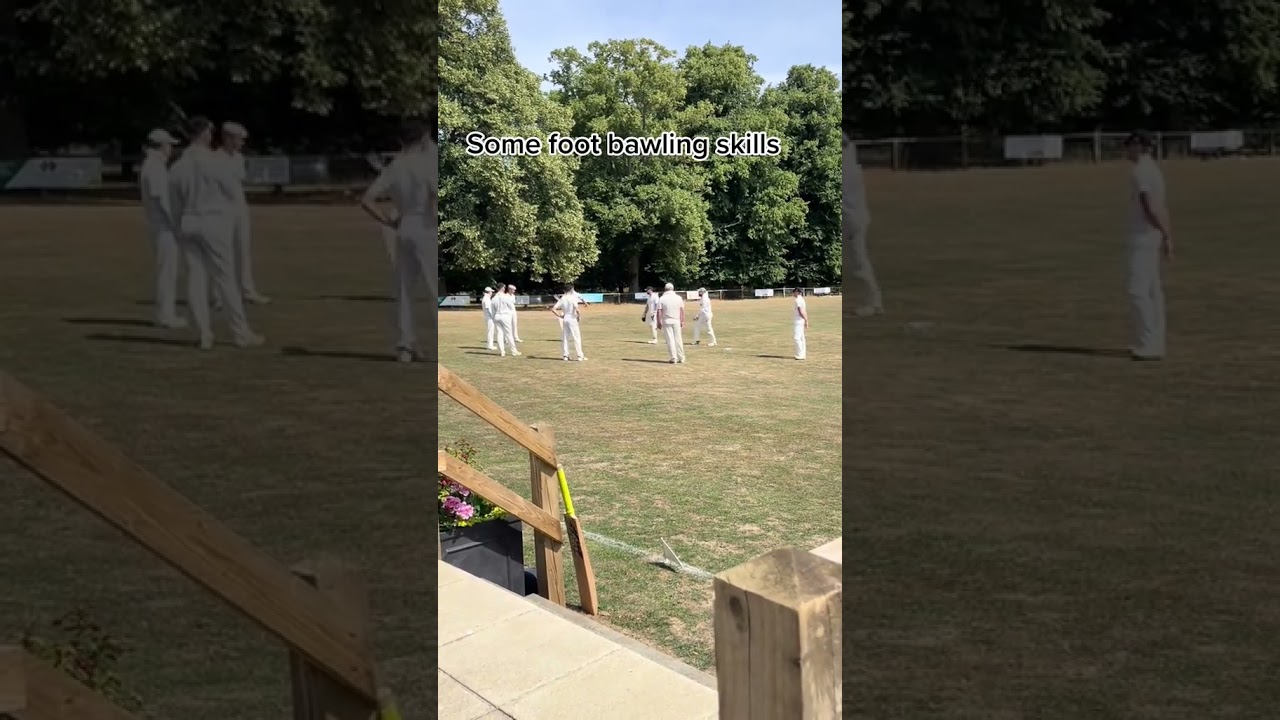 Opposition stat practicing just before the game of cricket 