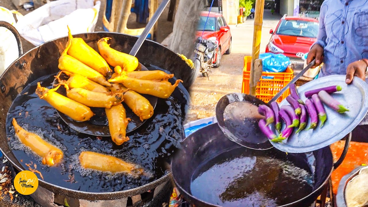 Famous Baingan Bhajiya Munta Masala Making Rs. 40/- Only l Hyderabad Street Food | INDIA EAT MANIA