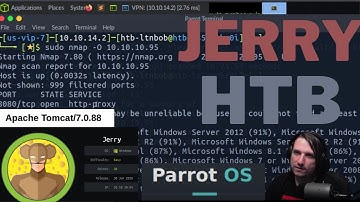 HackTheBox Jerry explanation using Parrot OS, NMAP, MSFVenom and more