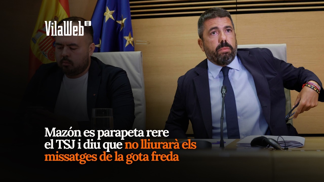 Mazón s’atrinxera en el silenci i s’escuda en el TSJ per no lliurar els missatges de la gota freda