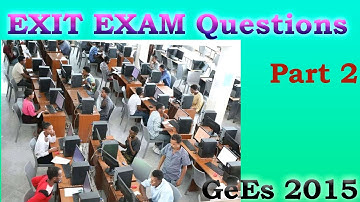 Exit Exam Questions 2015://Geography and Environmental Studies Part 2