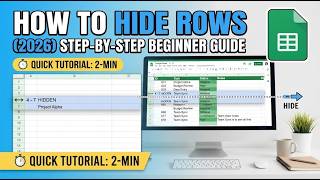 How to Hide Rows in Google Sheets 2026 Step by Step Beginner Guide 2 Min
