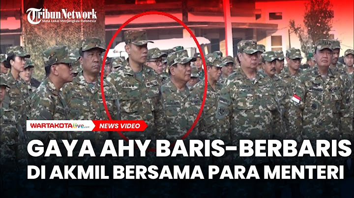 Gaya AHY Baris-berbaris di Akmil Bersama Para Menteri