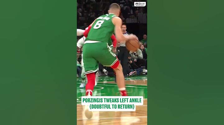 Here's the play where Kristaps Porzingis injured his ankle 😬