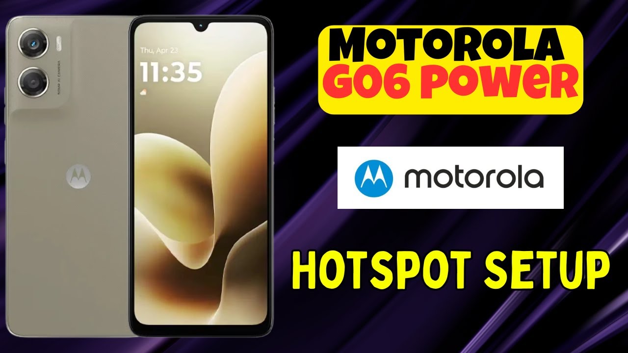 Настройка точки доступа Motorola G06 Power | Передача мобильных данных другим устройствам