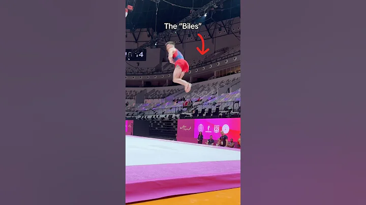 He stuck the "Biles" 🤯 #sports#simonebiles #olympics #olympic #sport #gymnastics #gymnast #tumbler