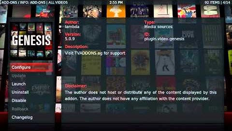 Genesis 5.0.9 HD SD Host List Tweaks