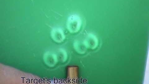 Self sealing/healing polymer target close up shot