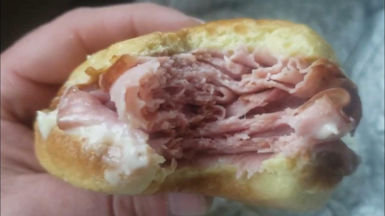 Hardee's Hot Ham And Cheese Sandwich Review YouTube