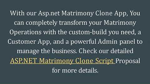 Best Asp net Matrimony Script - Scriptstore in
