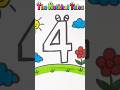 Learn #numbers 4 | Tracing for #kids & #toddlers | #preschool #learning #shorts #youtubeshorts