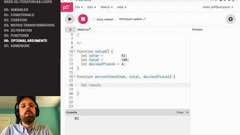 CP1: Iteration && Loops in P5JS – Optional Arguments