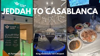 Saudia | SV 373 | Business Class | Jeddah to Casablanca | B777-300ER | Al Fursan Lounge