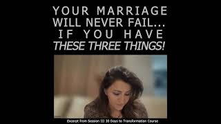 Your Marriage Will NEVER FAIL.. If you have these 3 Things! | Eram Saeed Update