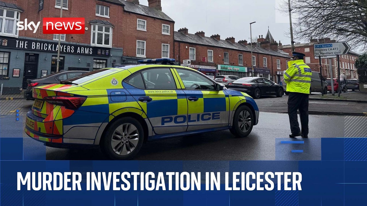 Murder investigation after stabbing at De Montfort University in Leicester | Sky News coverage