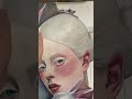 Let’s paint some white hair ✨🤍.                  #artist #oilpainting #vtuber #viralshorts