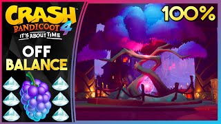 OFF-BALANCE N.VERTED - HIDDEN GEM! ALL GEMS! - Crash Bandicoot 4: It's About Time 100%