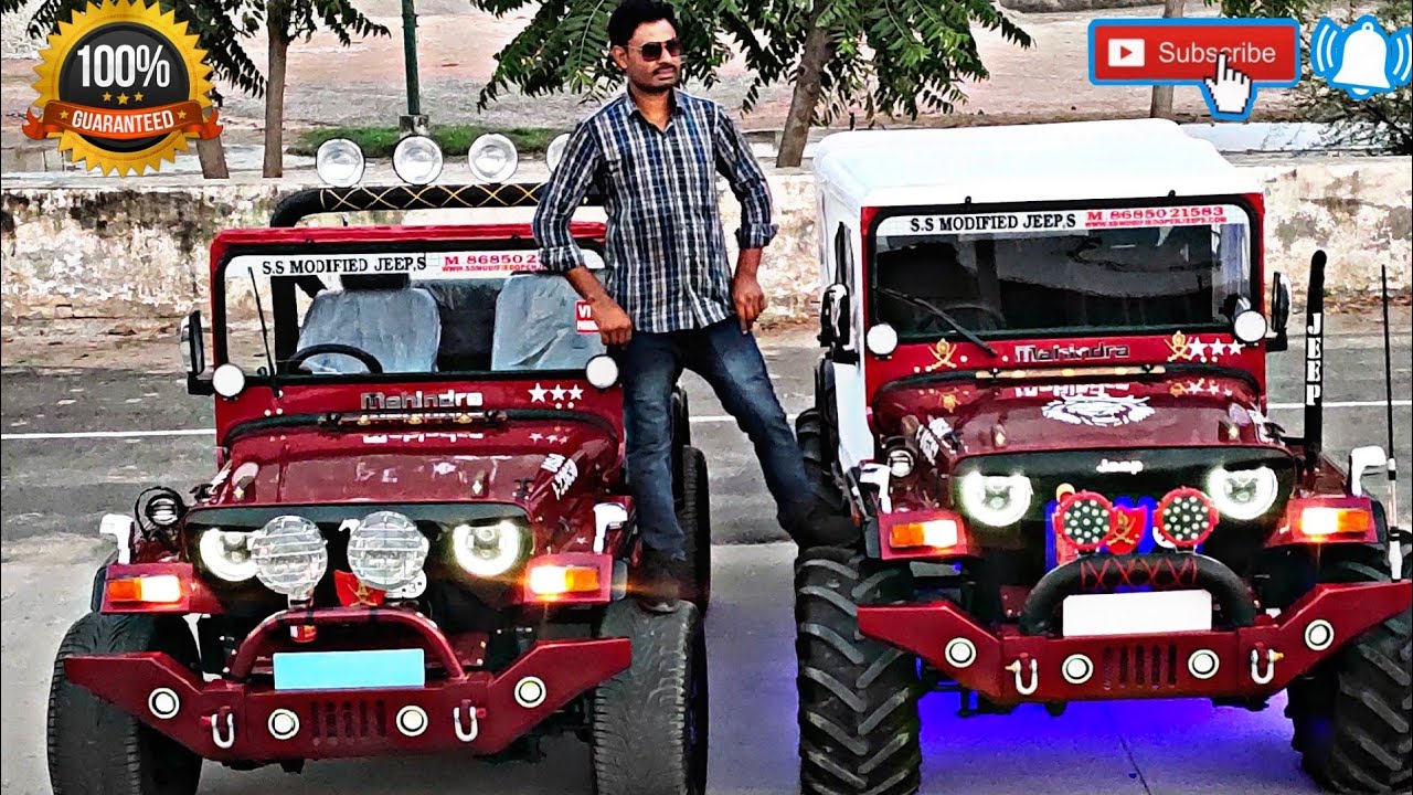 MODIFIED OPEN JEEP.NEWCHERRY COLOUR WITH 2x2..S.S MODIFIED JEEP ...
