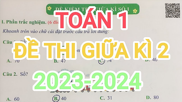 Đề thi toán học kì 2 lớp 1 năm 2024