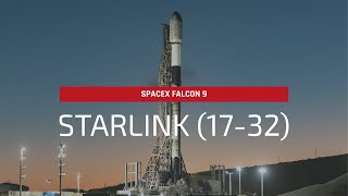 LIVE: Launch of SpaceX Falcon 9 Starlink (17-32)