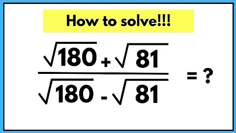 Nice Square Root Question | Radical Problem | Math Olympiad Simplification | Solve Square Root | 