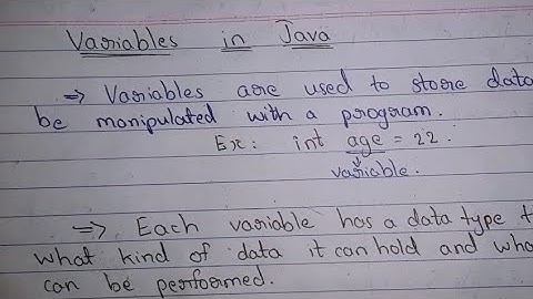 Variables in Java | Local variable |Instance Variable | Static Variable