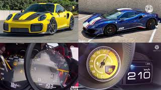 Ferrari 488 Pista vs Porsche 911 GT2 RS 0-300 kmh race